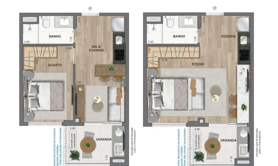 In The Park Cidade Jardim 1 Quarto e Sala